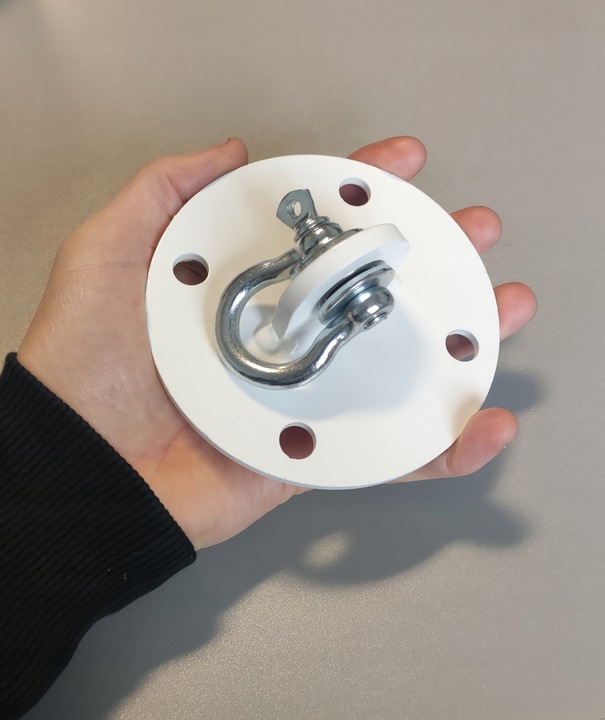 Uchwyt sufitowy z ŁOŻYSKIEM hak do huśtawki FOTELA WISZACEGO BIAŁY MAT