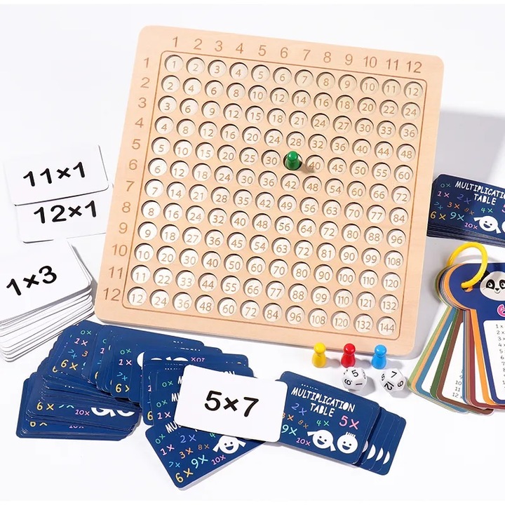 Tabliczka Mnożenia Planszowa Gra Logiczna 2 W 1