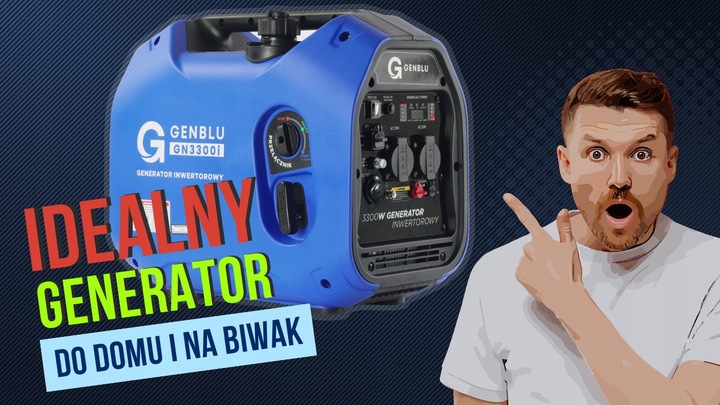 Agregat prądotwórczy inwertorowy przenośny GENBLU GN3300i 3,3 kw CICHY