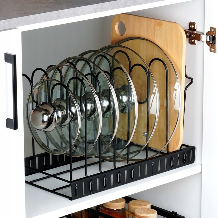 Stojak KUCHENNY organizer półka regał na garnki patelnie pokrywki