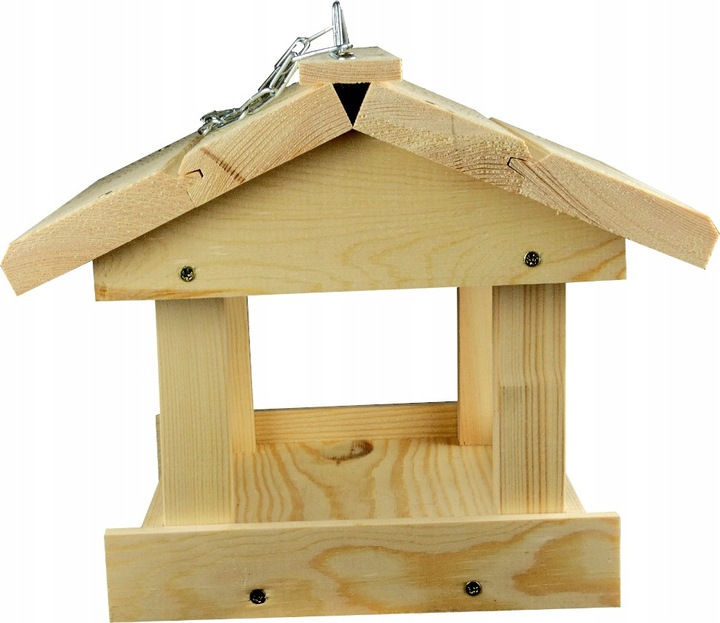Karmnik dla ptaków do samodzielnego montażu – solidny, drewniany