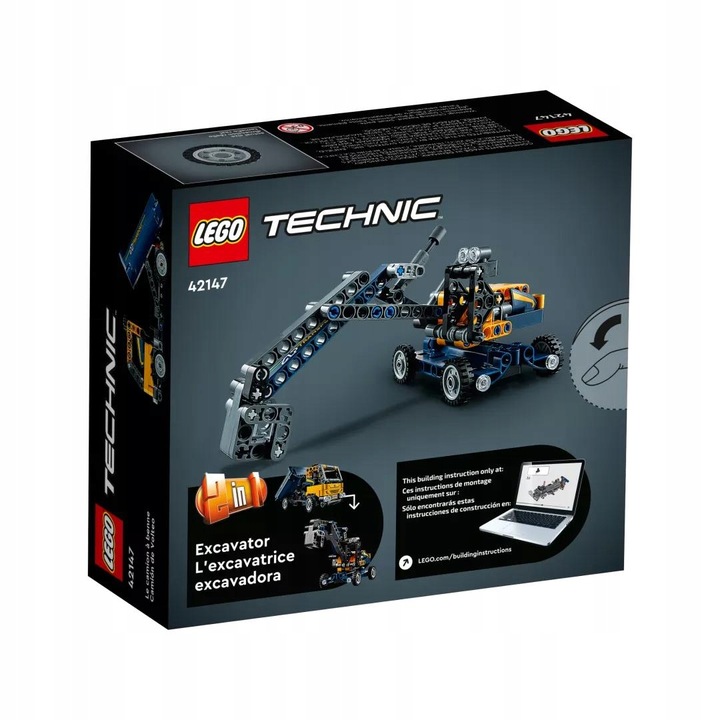 LEGO TECHNIC 7+ 2w1 AUTO WYWROTKA LUB KOPARKA 42147
