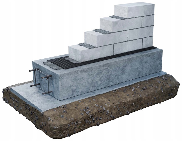 IZOLACJA POZIOMA FUNDAMENTÓW MURU FOLIA FUNDAMENTOWA FUNDAMENT 1mm