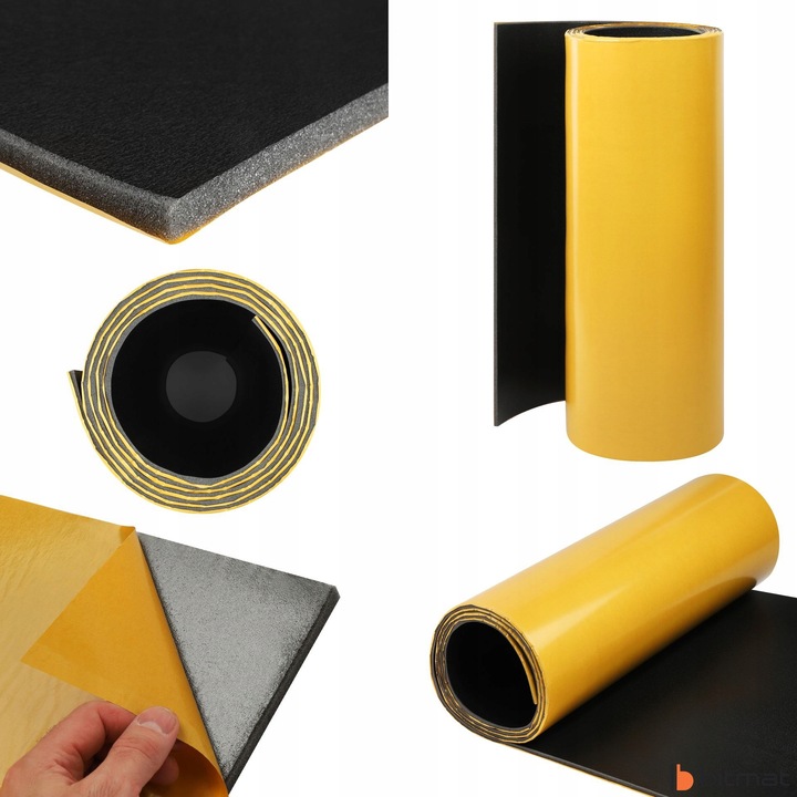 MATA PIANKA WYGŁUSZAJĄCA MASKI silnika HAŁAS 10mm komora gąbka z klejem