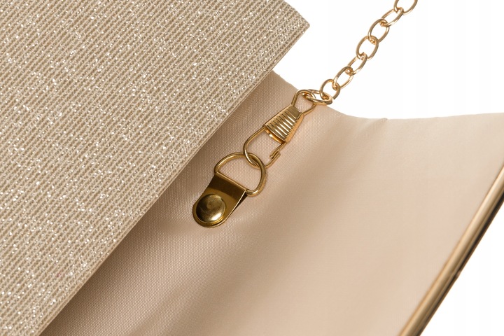 Torebka kopertówka brokatowa na wesele bal wieczorowa mała z klapką Rovicky