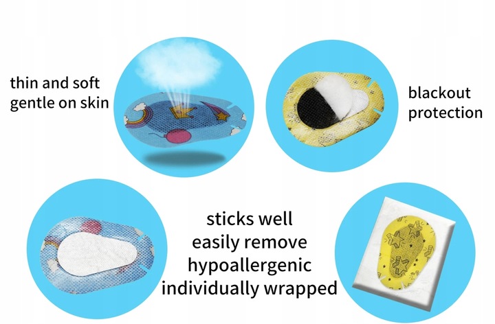 60x Plastry na oko Osłonka Obturator na Oko PAD EYE Happy Fun Pack REGULAR