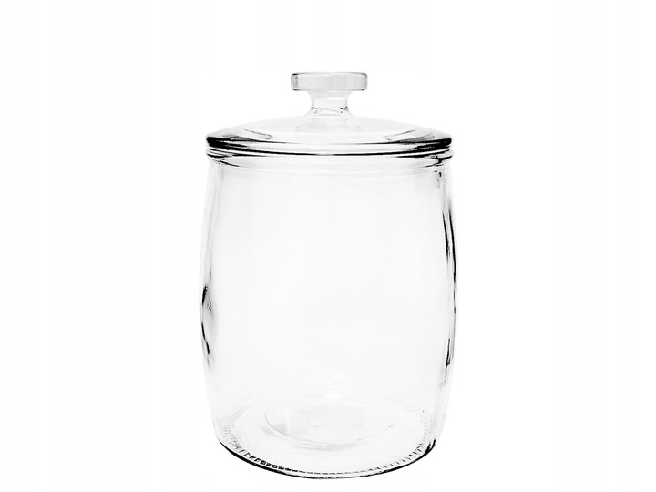 SŁÓJ SZKLANY POJEMNIK 4L SŁOIK NA OGÓRKI KUCHENNY OZDOBNY Z POKRYWĄ CANDY