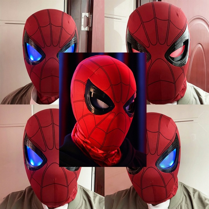 Spiderman MASKA OCZY SĄ RUCHOME SUPER HERO MASKA COSPLAY