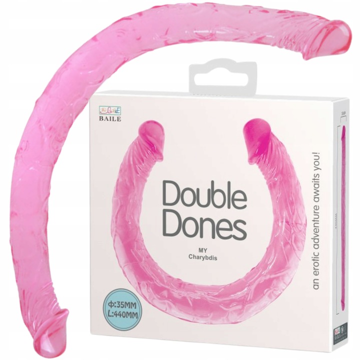DILDO DLA KOBIET PODWÓJNE DLA PAR ŻELOWE DOUBLE DONG 44 cm DŁUGIE DILDO