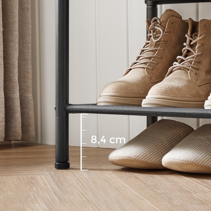 Regał Szafka na Obuwie Stojak Półka Organizer LOFT Komoda Czarna