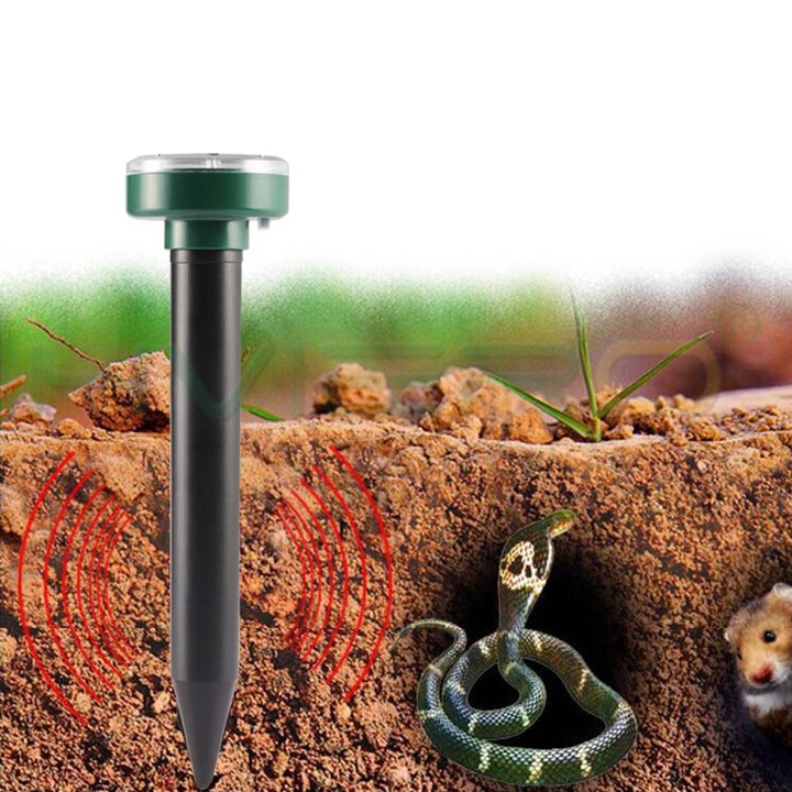 DUŻY Zestaw 4x ODSTRASZACZ na KRETY MYSZY KUNY GRYZONIE SOLARNY ZASIĘG