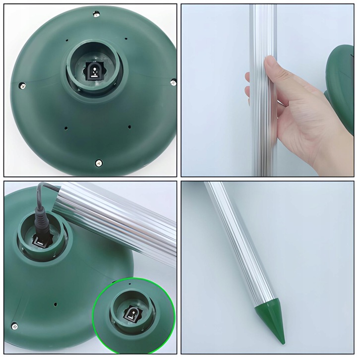 2X ODSTRASZACZ SOLARNY SILNY NA KRETY SZCZURY GRYZONIE KUNY DŹWIĘK