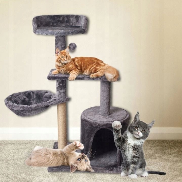 Drapak Dla Kota Duży Wysoki Wieża Legowisko Domek Budka Zabawka Sznurek