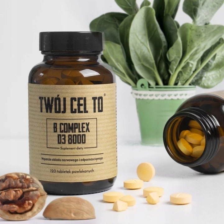 Twój Cel To B COMPLEX D3 8000 witamina z grupy B kompleks - 120 tabletek