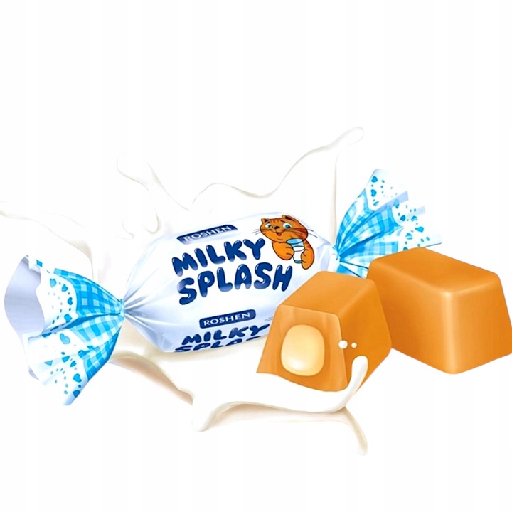 Cukierki Roshen Milky Splash Toffi z nadzieniem mlecznym 1 kg 1000 g