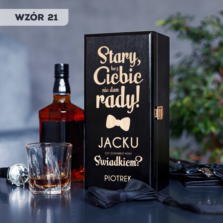 PROŚBA O ŚWIADKOWANIE SKRZYNKA NA ALKOHOL CZY ZOSTANIESZ MOIM ŚWIADKIEM