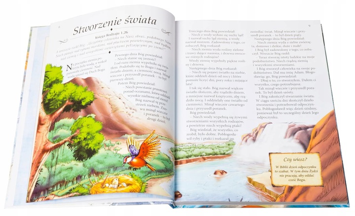 BIBLIA NA KOMUNIĘ DLA DZIECI PREZENT NA CHRZEST PAMIĄTKA Z GRAWEREM