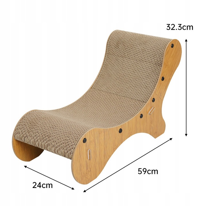 DRAPAK DLA KOTA LEŻAK LEGOWISKO TEKTUROWY KARTONOWY DUŻY NOWOCZESNY ZABAWKA