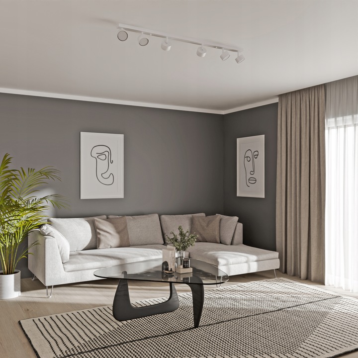 Oprawa Halogenowa 6X GX53 Lampa Sufitowa Natynkowa Ruchoma Kinkiet