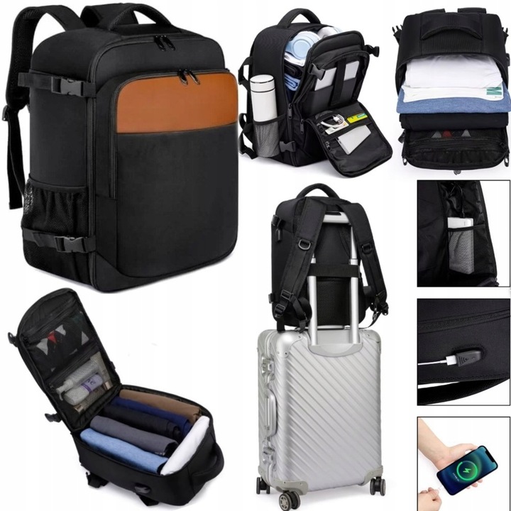 Plecak RYANAIR podróżny 40x25x20 do samolotu lekki bagaż podręczny Solidny