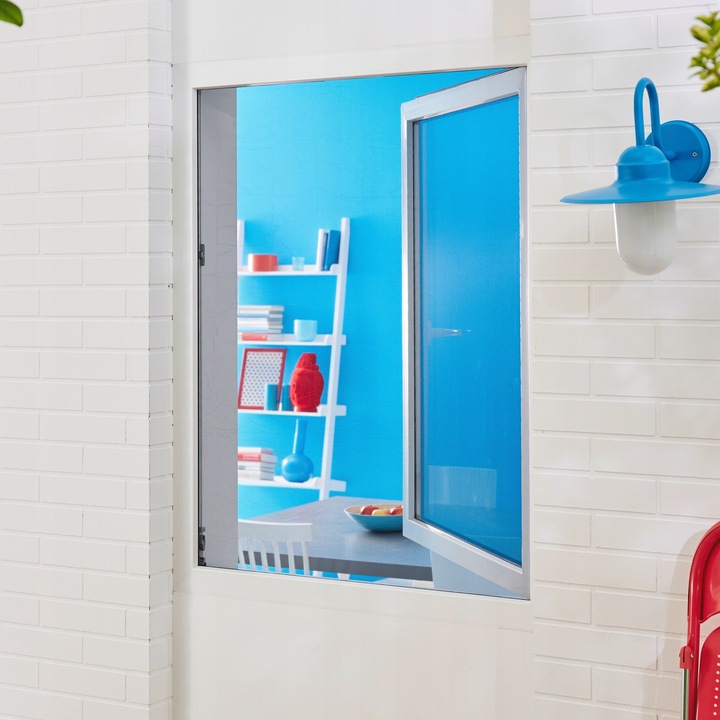 TESA STANDARD Moskitiera na okno - Siatka okienna na rzep 1,3 x 1,5m