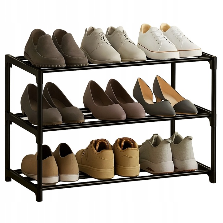 SZAFKA NA BUTY OBUWIE PÓŁKA REGAŁ STOJAK ORGANIZER 3 POZIOMY SOLIDNA