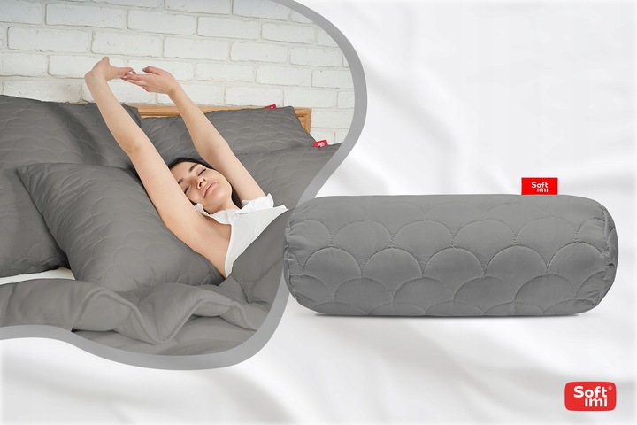 PODUSZKA 15X40 WAŁEK ZAGŁÓWEK PIKOWANY GRUBY ZAMEK