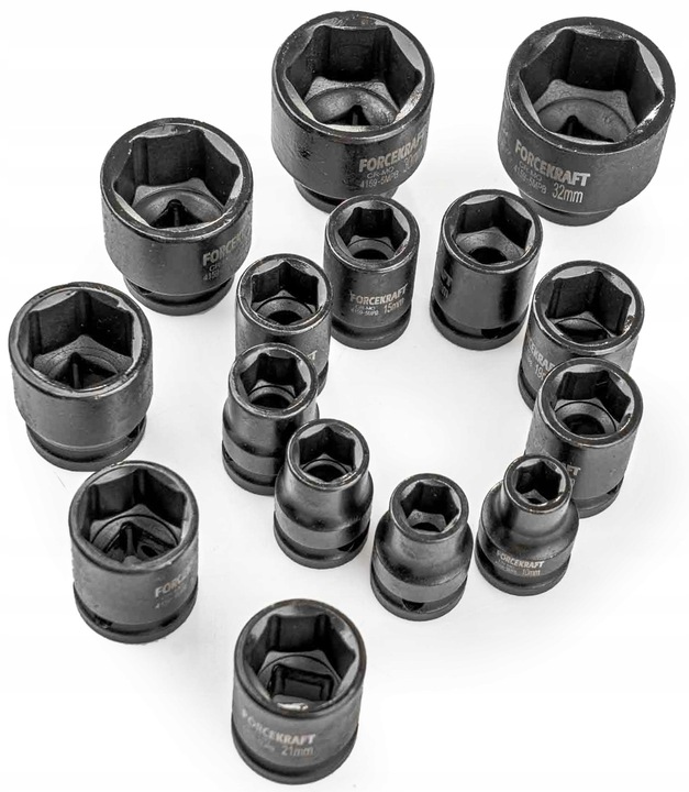 NASADKI UDAROWE ZESTAW NASADEK UDAROWYCH W KASETCE 15 ELEMENTÓW 1/2''