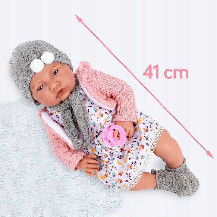 LALKA BOBAS DUŻA INTERAKTYWNA REALISTYCZNA SMOCZEK KINDERPLAY MÓWI 41CM