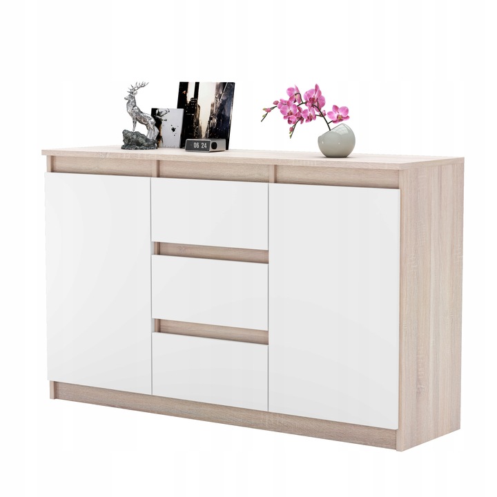 Komoda 120cm szafka z szufladami Sonoma Aga do salonu duza