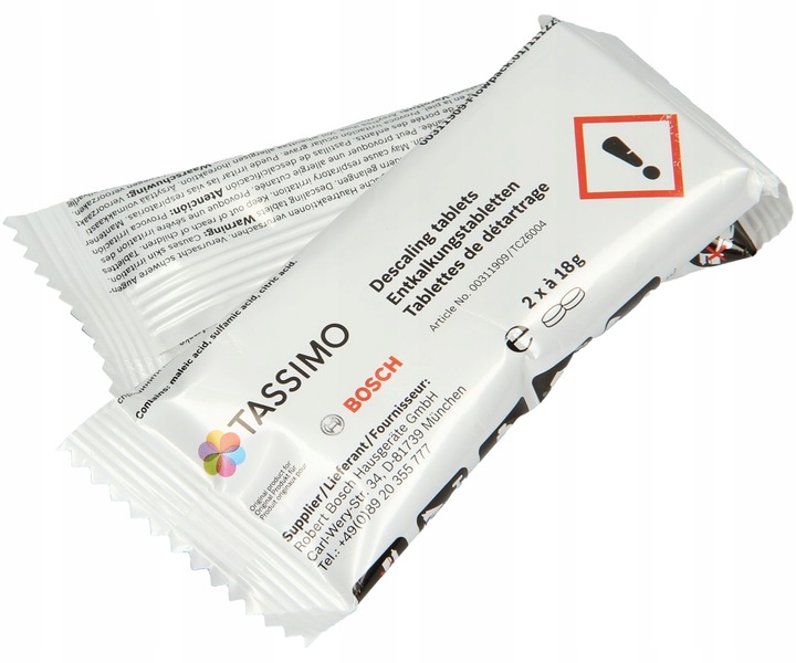 Tabletki odkamieniające do ekspresu Bosch Tassimo TCZ6004