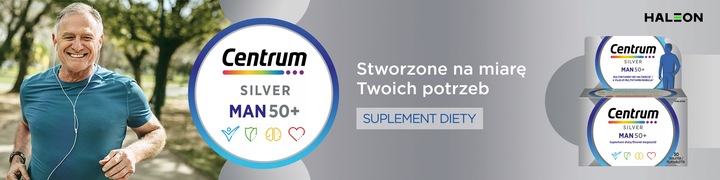 Multiwitaminadla mężczyzn Centrum Man 50+ Silver minerały 30 tabletek