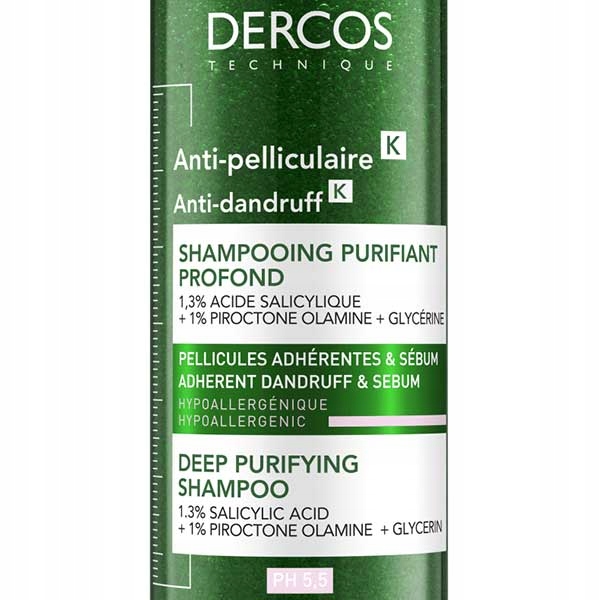 Vichy Dercos Anti Dandruff K szampon przeciwłupieżowy oczyszczający, 250 ml