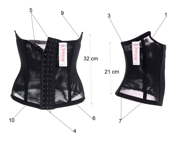 Orirose PAS gorset mocno WYSZCZUPLAJĄCY brzuch modelujący talię poporodowy