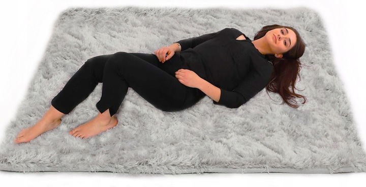 MIĘKKI PLUSZOWY DYWAN ANTYPOŚLIZGOWY PLUSZ 120X170 DO PRANIA