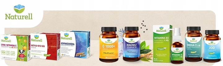 Naturell Witamina D 2000+ Imbir Kurkuma 60 kaps.