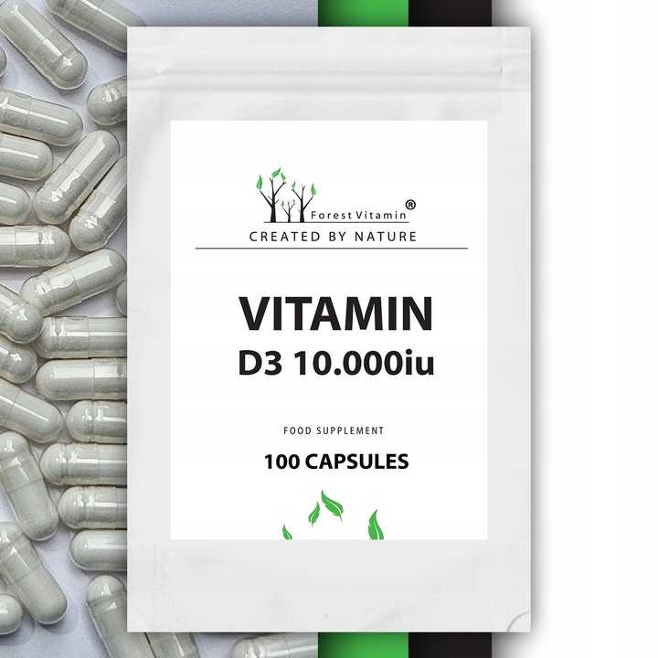 FOREST WITAMINA D3 10000iu 100 tab MOCNA ZDROWIE