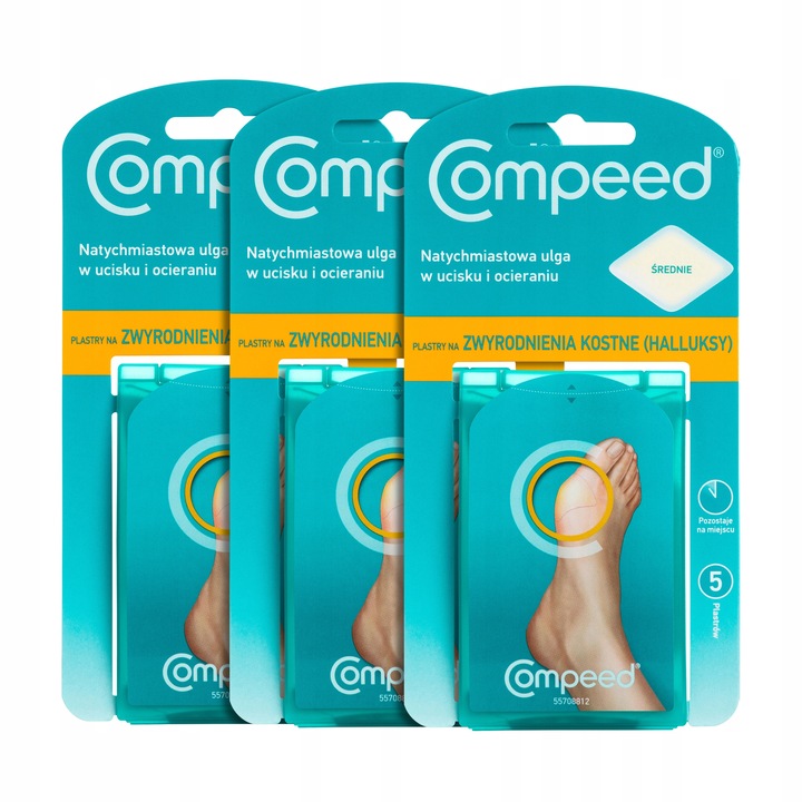 COMPEED plastry na halluksy 5 szt x3
