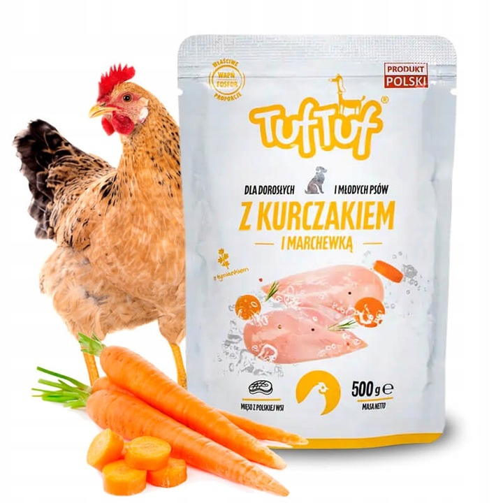 Mokra karma dla psa, saszetki 20 szt. x 500g, zestaw Tuf Tuf mix smaków