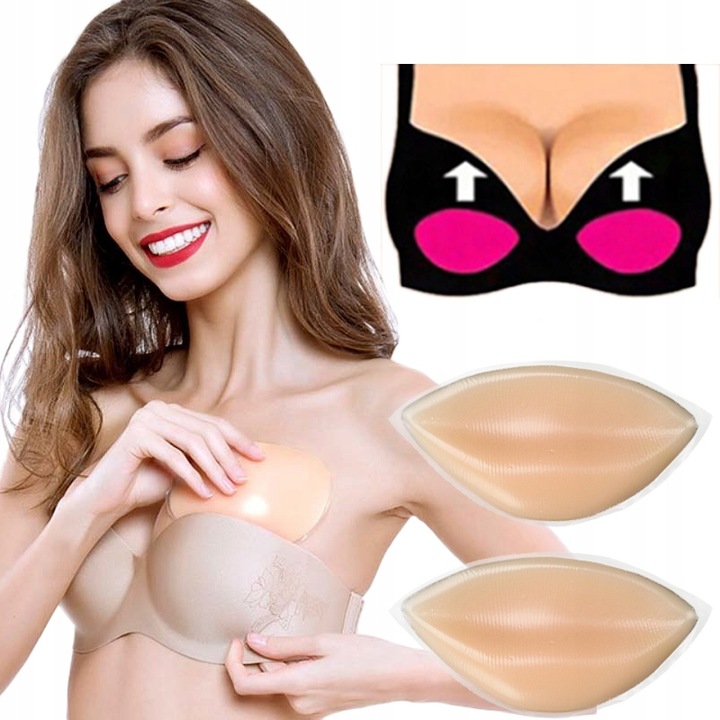 WKŁADKI DO BIKINI STANIKA PUSH UP SILIKON WYMIENNE MODELUJĄCE POWIĘKSZAJĄCE