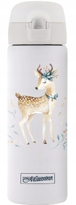 Biały Kubek termiczny Maestro 400 ml Jelonek | MR-1634-E