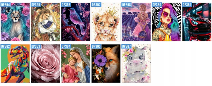 HAFT DIAMENTOWY DIAMOND PAINTING MOZAIKA DIAMENTOWA ZESTAW 5D + AKCESORIA