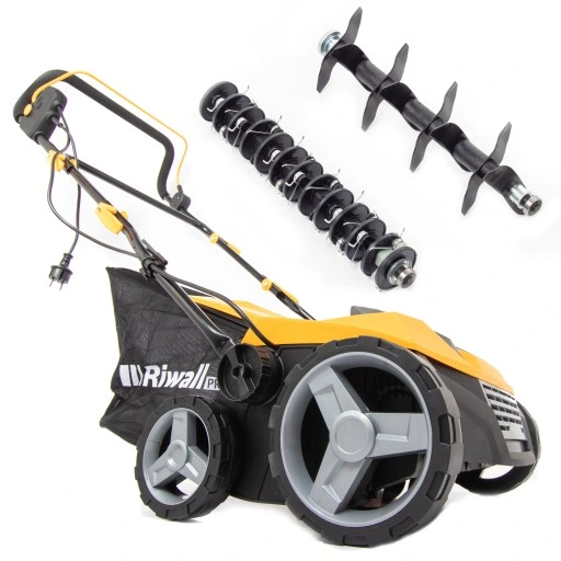 Wertykulator Aerator Elektryczny Riwall 45L 38 cm MOCNY 2400W FREZOWANIE