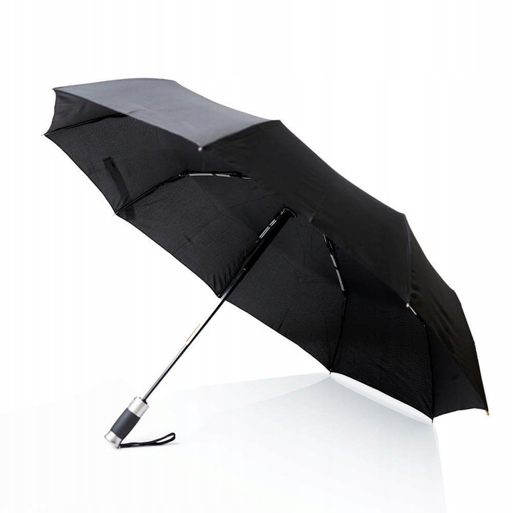 PARASOL PARASOLKA AUTOMATYCZNY WIATROODPORNY CZARNY TIROSS
