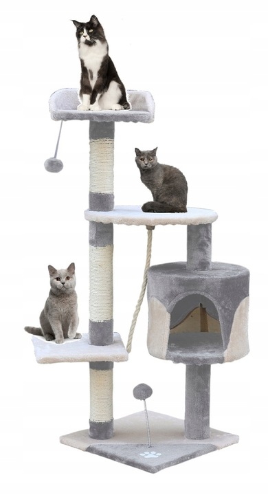 Drapak Dla Kota Kociaków Wieża Drzewko Legowisko Domek 5 Poziomów 112 cm