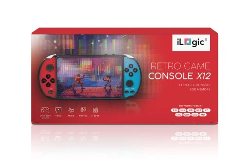 KONSOLA PRZENOŚNA x12 do GIER RETRO 5000+ GRA TELEWIZYJNA MINI 5" EMULATOR