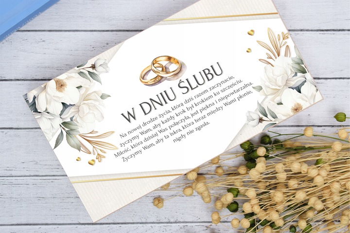 PUDEŁKO NA PIENIĄDZE ŚLUBNE drewniane pudełko z życzeniami na ślub