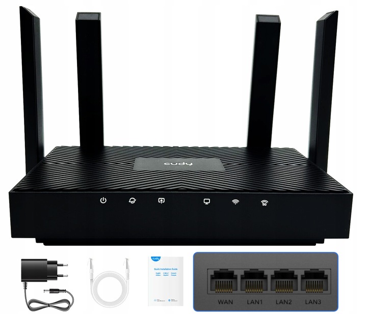 ROUTER WIFI 6 CUDY WR3000 Mesh 10/100/1000Mbps DOMOWY RUTER 3xLAN 1xWAN
