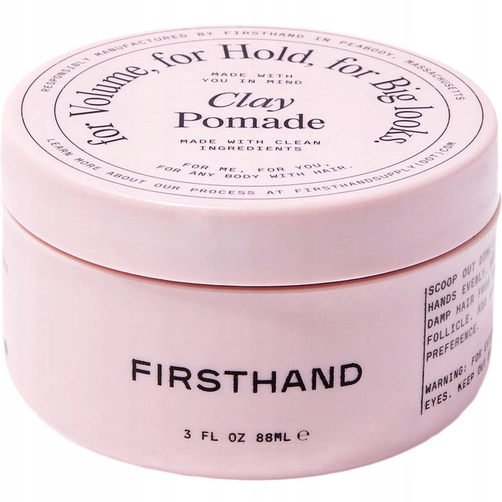 Glinka Pomada do włosów Firsthand Matowa MOCNA Clay Pomade Pasta 88ml