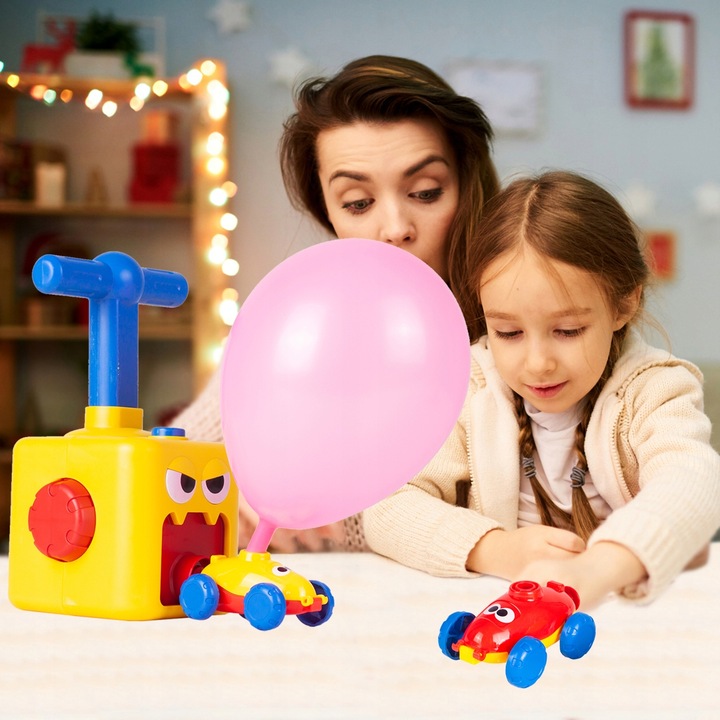 AUTO WYRZUTNIA BALONOWA BALONÓW RAKIET SAMOCHÓD AERODYNAMICZNY POMPKA